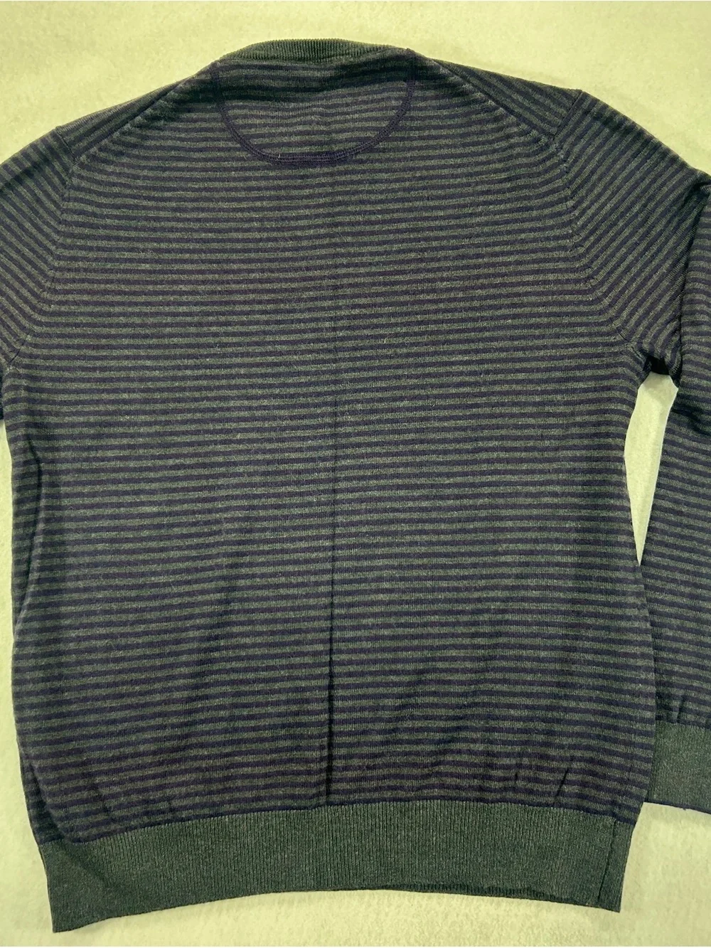 Saks Fifth Avenue Men’s Merino Wool Striped Crewneck Sweater M